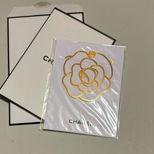 Camellia Gold Tone Flower Bookmark w/ Sleeve / Rare Collectible NWOT